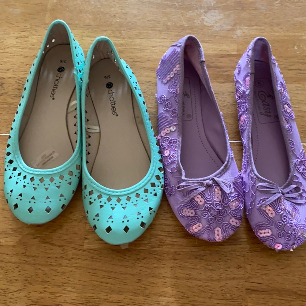 💥SALE 4 for $20. 2 pair girls flats